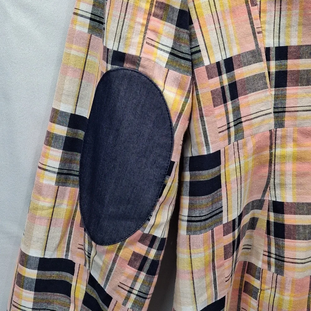 Sold! Tommy Hilfiger Mixed Madras Plaid Blazer Jacket Multicolor 12 NWOT - Picture 7 of 13
